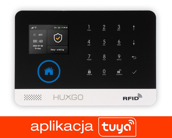 HUXGO® HXA003 2G - Panel de control del sistema de alarma con WiFi y GSM | Control a través de Tuya Smart