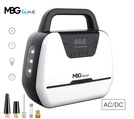 MBG line® Air Pump Car 1866 - Compresor de coche 12 V con pantalla digital, luz LED y juego de adaptadores