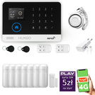 HUXGO® HXA003 - Wireless security system WiFi + GSM 4G LTE with 7x Motion Detector & 1x Door / window sensor | Home Alarm System SET with App TUYA