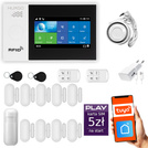 HUXGO® HXA007 - Wireless security system WiFi + GSM with 1x Motion Detector & 9x Door / window sensor | Home Alarm System SET with App TUYA