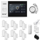HUXGO® HXA007 - Wireless security system WiFi + GSM with 1x Motion Detector & 12x Door / window sensor | Home Alarm System SET with App TUYA