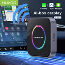 HUXGO® Adaptateur sans fil 3-en-1 CarPlay et Android Auto compatible avec les appareils Apple et Android