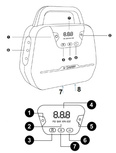 MBG line® Air Pump Car 1866 - Compresor de coche 12 V con pantalla digital, luz LED y juego de adaptadores