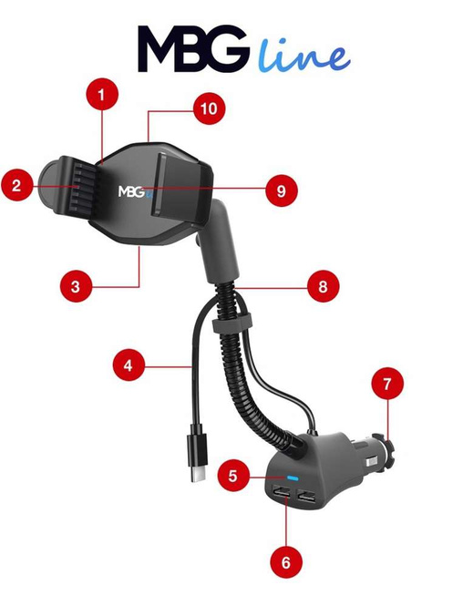 Rozdzielacz gniazda zapalniczki 12-24V 4xUSB