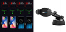 MBG line® HC33 - Support de voiture avec chargeur sans fil pour téléphones de 55 à 88 mm de largeur