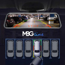 MBG line® HS900 Pro - Rückspiegelkamera fürs Auto - Profi-Parkkamera für unterwegs 2K + FHD