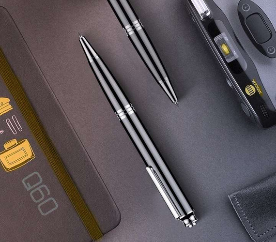 MBG line® Spy Pen Q60 - Voice recorder 8GB - Eavesdropping device192kbps with sound detection