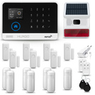 HUXGO® HXA003 - Wireless security system WiFi + GSM  4G LTE with 7x Motion Detector & 7x Door / window sensor with Wireless Siren | Home Alarm System SET with App TUYA