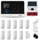 HUXGO® HXA003 - Wireless security system WiFi + GSM  4G LTE with 9x Motion Detector & 1x Door / window sensor with Wireless Siren | Home Alarm System SET with App TUYA