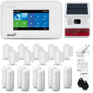 HUXGO® HXA006 - Funk Alarmanlage System WiFi + GSM 4G mit 9x Bewegungsmelder PIR & 9x Fenster und Türsensor sensor mit Drahtlose Alarmsirene | Kabellose Alarmanlage SET mit TUYA App