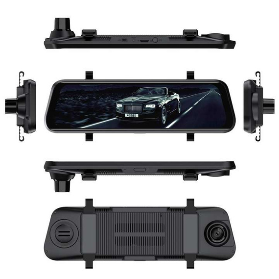 MBG line® HS900 Pro - Grabadora de espejo retrovisor para coche - Cámara de aparcamiento Pro en carretera 2K + FHD