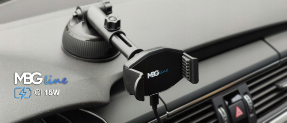MBG line® HC33 - Support de voiture avec chargeur sans fil pour téléphones de 55 à 88 mm de largeur