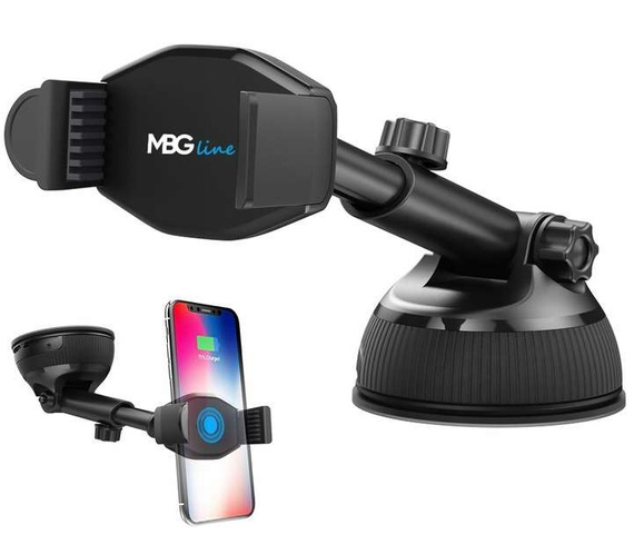 MBG line® HC33 - Support de voiture avec chargeur sans fil pour téléphones de 55 à 88 mm de largeur