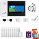 HUXGO® HXA007 - Wireless security system WiFi + GSM with 9x Motion Detector & 1x Door / window sensor | Home Alarm System SET with App TUYA