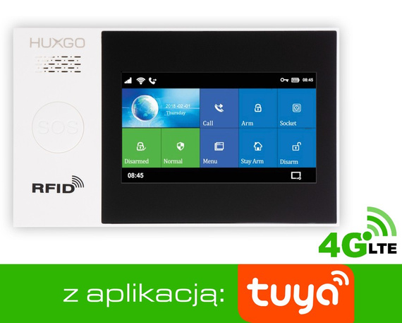 HUXGO® HXA007 4G LTE - Control panel of the Alarm System with WiFi and GSM | Control via Tuya Smart