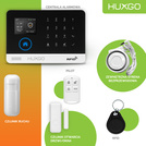 HUXGO® HXA003 - Système de sécurité sans fil Wi-Fi + GSM avec 1x Détecteur de Mouvement & 1x Détecteur pour porte et fenêtre |  Système d'alarme domestique avec l'application TUYA