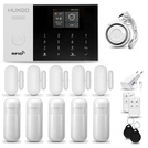 HUXGO® HXA005 - Wireless security system WiFi + GSM 4G LTE with 5x Motion Detector & 5x Door / window sensor | Home Alarm System SET with App TUYA