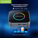 HUXGO® Adaptador inalámbrico 3-en-1 CarPlay y Android Auto compatible con dispositivos Apple y Android