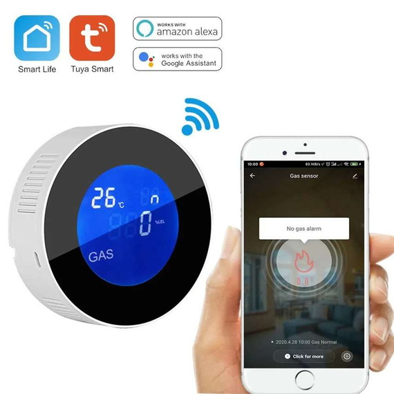 HUXGO® HXA210 - Gas Detector - Natural Gas, LPG Gas Sensor - app TUYA