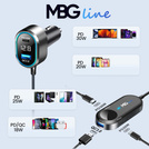 MBG Line® C79ADC MAX – Multiport-Kfz-Ladegerät mit Voltmeter und Schnellladung QC3.0 + PD30W