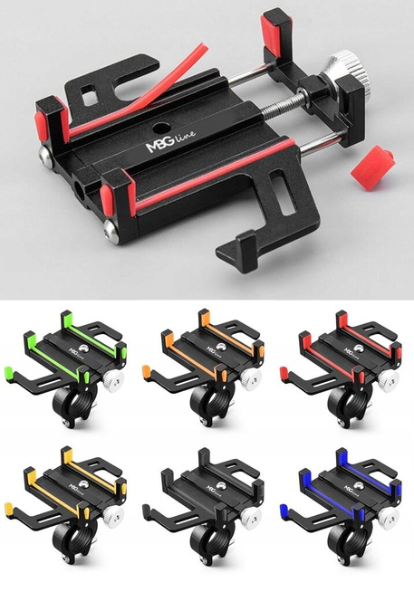 MBG line® BM PRO MH29A - Aluminum universal phone holder for bike, scooter, motorcycle with 360 Rotates