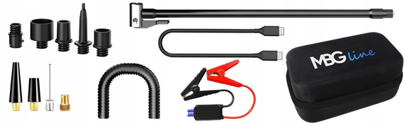 MBG Line® 811 Power – Démarreur multifonction avec compresseur, pompe à air, lampe et powerbank PD30W