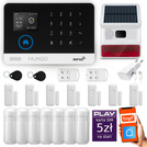 HUXGO® HXA003 - Wireless security system WiFi + GSM with 7x Motion Detector & 7x Door / window sensor with Wireless Siren | Home Alarm System SET with App TUYA