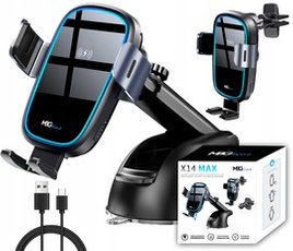 MBG line® X14 MAX - Handyhalterung fürs Auto mit kabellosem Ladegerät für Telefone von 4,7 bis 6,9 Zoll