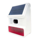 HUXGO® HXA523 Wireless Alarm Siren with Solar Panel - Anti-Tamper - Optical and Acoustic Signals 100dB