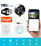 MBG line® SF W3 Weiß - Video-Türsprechanlage mit PIR-Sensor - Kompatibel mit der TUYA-App