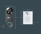 MBG line® SF W3 Noir - Interphone vidéo avec capteur PIR - Compatible avec l'application TUYA