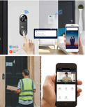 MBG line® SF W3 Bianco - Videocitofono con sensore PIR - Compatibile con l'app TUYA