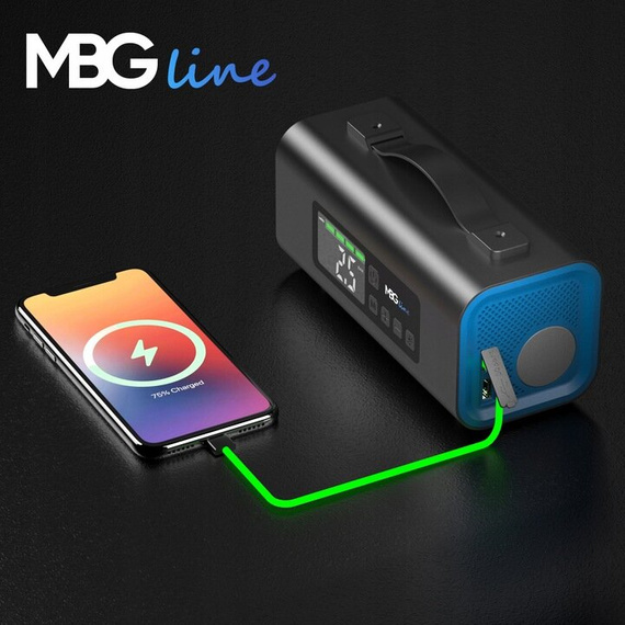 MBG Line® 811 Power – Avviatore multifunzione con compressore, pompa ad aria, torcia e powerbank PD30W