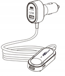 MBG Line® C79ADC MAX – Multi-Port Car Charger with Voltmeter and Fast Charging QC3.0 + PD30W