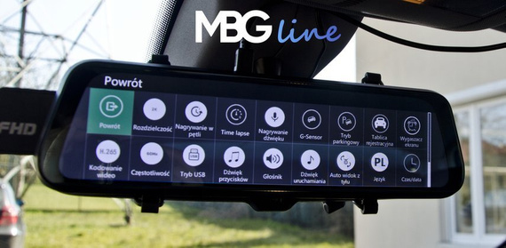 MBG line® HS900 Pro - Rückspiegelkamera fürs Auto - Profi-Parkkamera für unterwegs 2K + FHD