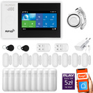 HUXGO® HXA007 - Wireless security system WiFi + GSM with 9x Motion Detector & 9x Door / window sensor | Home Alarm System SET with App TUYA