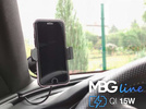 MBG line® HC33 - Support de voiture avec chargeur sans fil pour téléphones de 55 à 88 mm de largeur