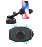 MBG line® HC33 - Support de voiture avec chargeur sans fil pour téléphones de 55 à 88 mm de largeur