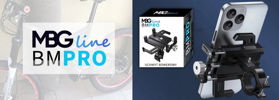 MBG line® BM PRO MH29A - Aluminum universal phone holder for bike, scooter, motorcycle with 360 Rotates