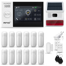 HUXGO® HXA007 - Wireless security system WiFi + GSM 4G LTE with 12x Motion Detector & 1x Door / window sensor with Wireless Siren | Home Alarm System SET with App TUYA