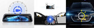 MBG line® HS900 Pro - Car mirror recorder - Pro Parking Camera on the road 2K + FHD