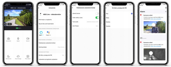 MBG line® SF W3 Noir - Interphone vidéo avec capteur PIR - Compatible avec l'application TUYA