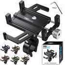 MBG line® BM PRO MH29A - Soporte universal de aluminio para teléfono para bicicleta, scooter, motocicleta con rotación de 360°